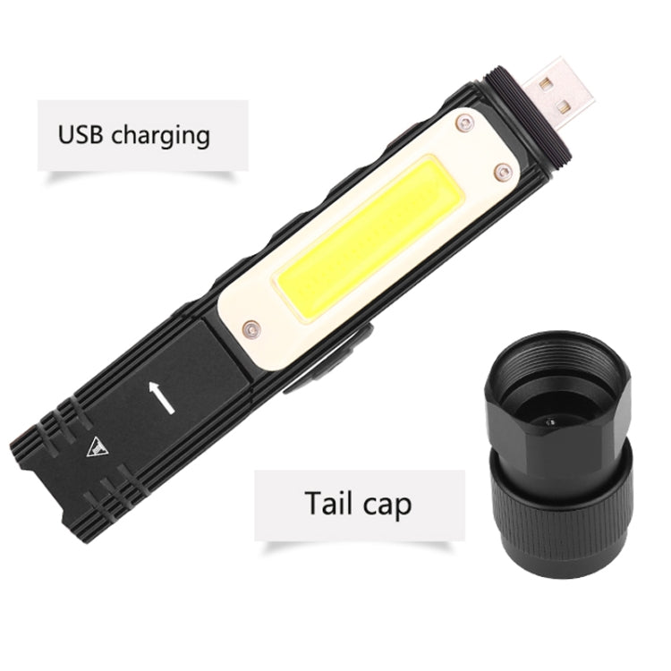 XPG+COB Red White Light USB Rechargeable Folding Strong Light Flashlight My Store