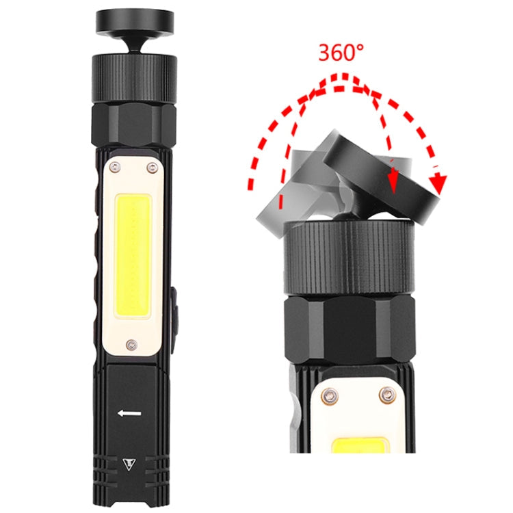 XPG+COB Red White Light USB Rechargeable Folding Strong Light Flashlight My Store