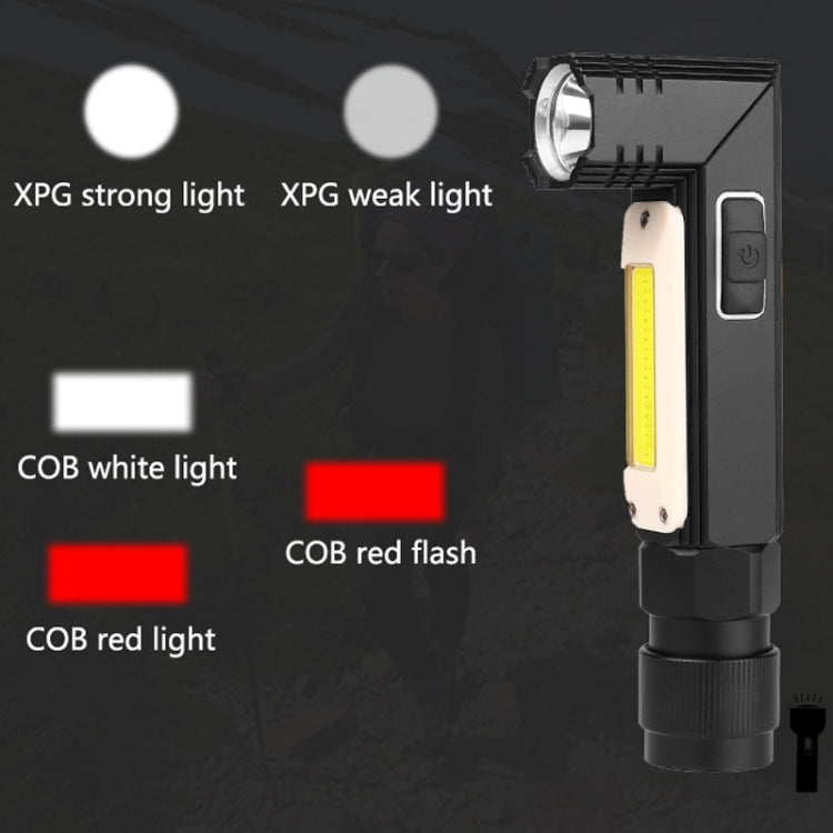 XPG+COB Red White Light USB Rechargeable Folding Strong Light Flashlight My Store