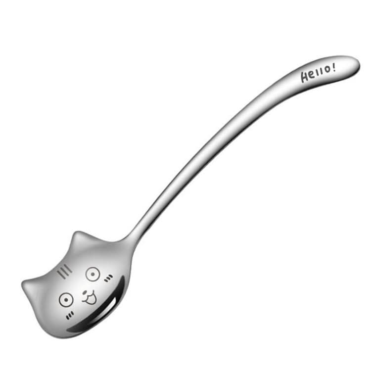 Kacheeg Stainless Steel Cats Spoon Cute Coffee Dessert Ladle Stirring Stick Reluova