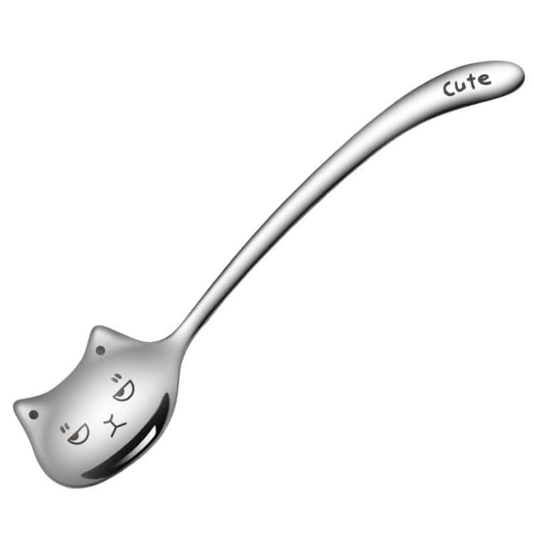 Kacheeg Stainless Steel Cats Spoon Cute Coffee Dessert Ladle Stirring Stick Reluova