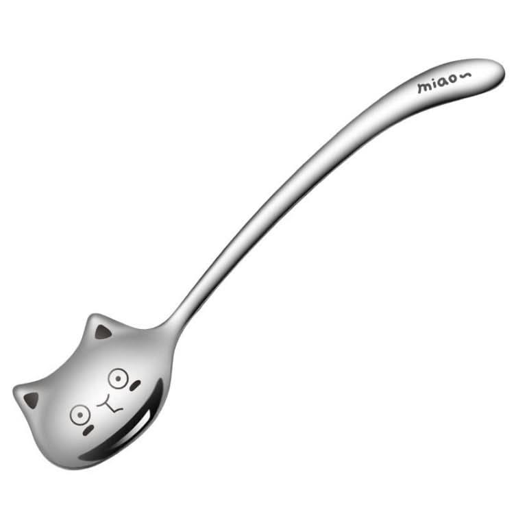 Kacheeg Stainless Steel Cats Spoon Cute Coffee Dessert Ladle Stirring Stick Reluova