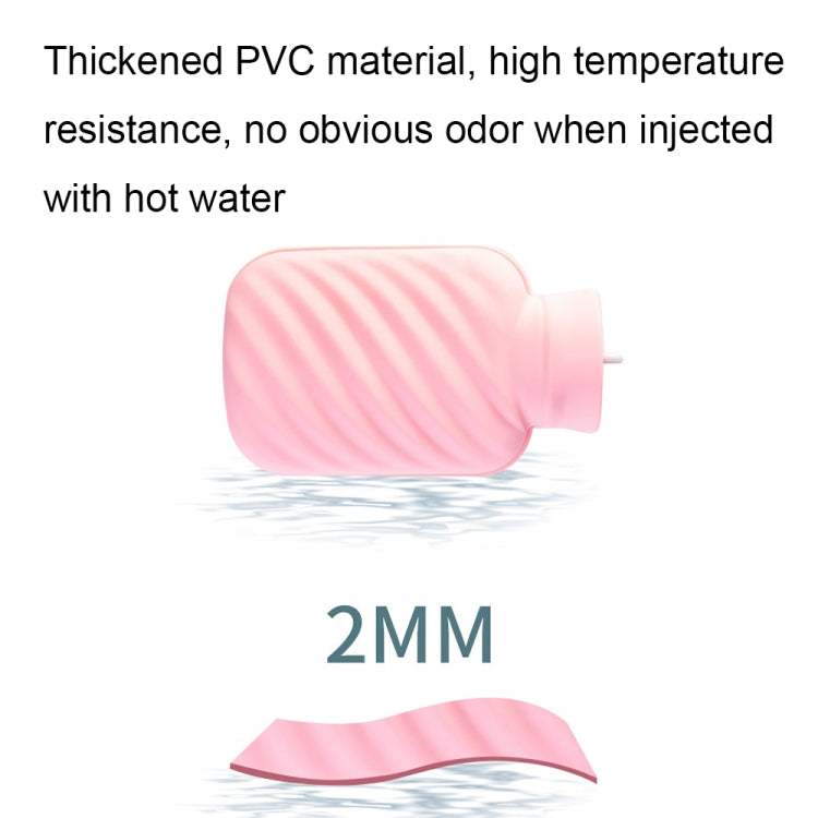 Imitation Rabbit Fur Water-filled PVC Explosion-proof Hot Water Bag for Cold / Hot Compresses