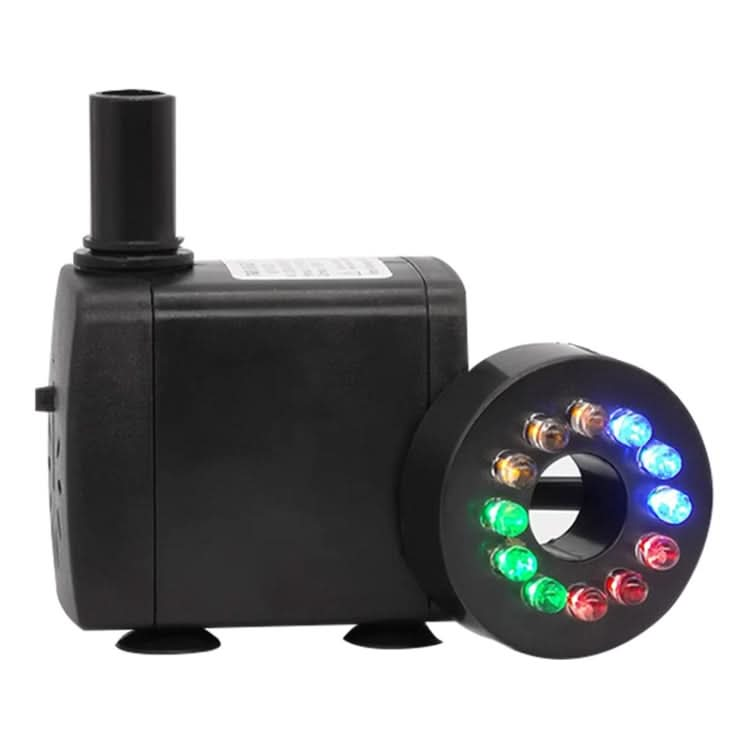 Waterproof LED Light Small Water Pump Fish Tank Fountain Filtration Circulation Submersible Pump EU Plug - Reluova