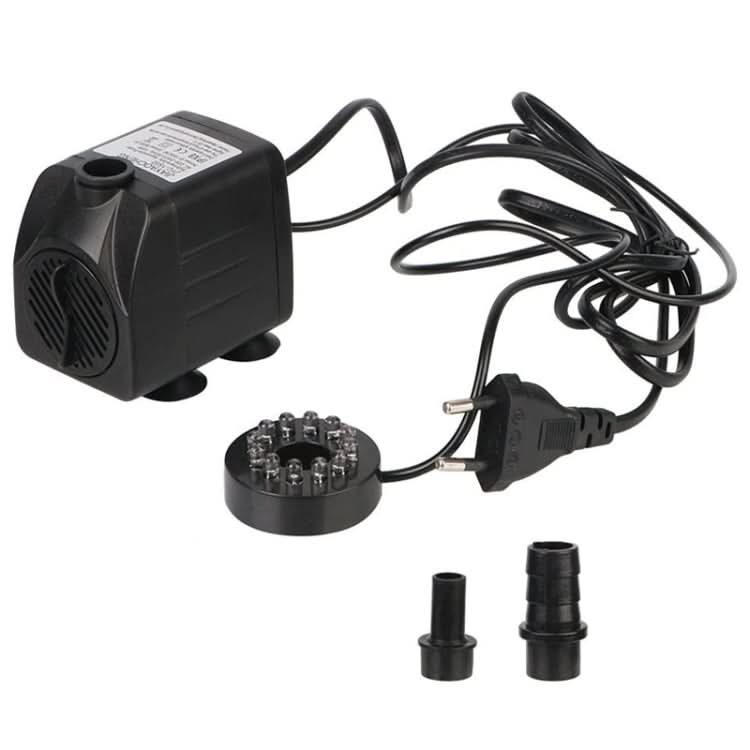 Waterproof LED Light Small Water Pump Fish Tank Fountain Filtration Circulation Submersible Pump EU Plug - Reluova