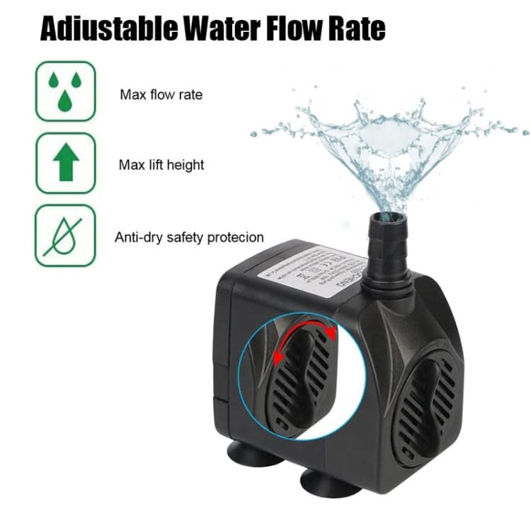 Waterproof LED Light Small Water Pump Fish Tank Fountain Filtration Circulation Submersible Pump EU Plug - Reluova