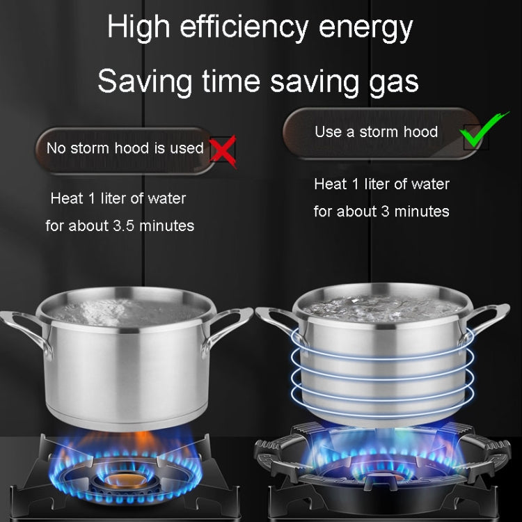 Kacheeg Household Gas Stove Gathering Fire Energy Saving Cover Kitchen Non-Slip Windscreen