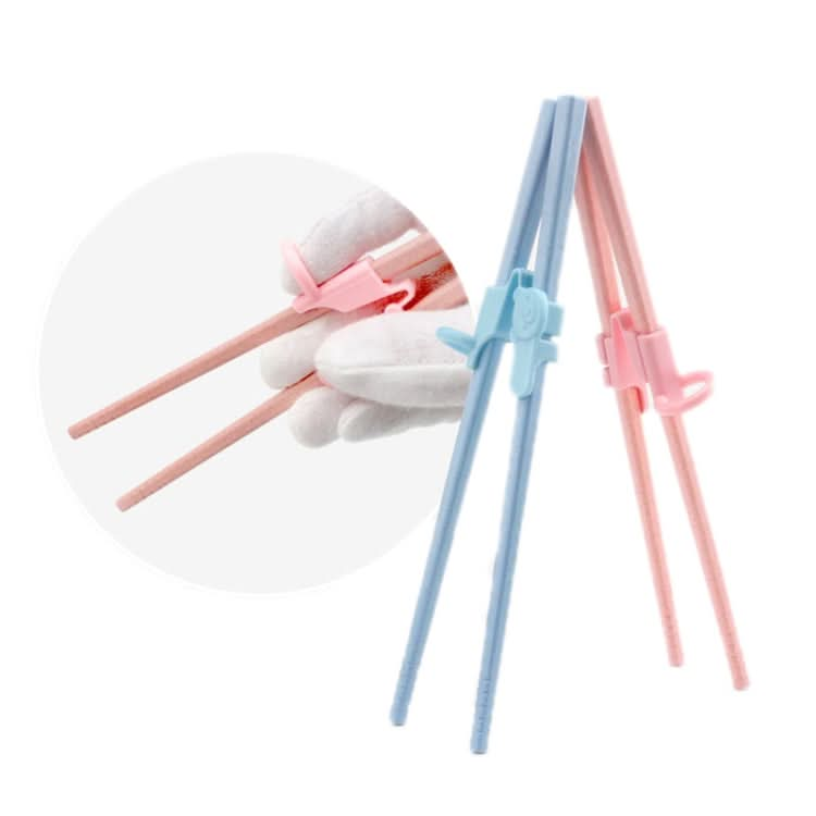 3pcs/set Children Chopstick Grip Corrector Non-slip Practice Chopsticks Finger Cots(Pink)-Reluova