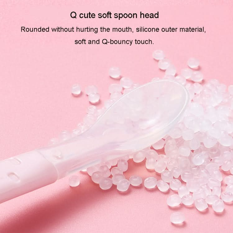 Baby Fruit Double-Ended Scraping Spoon 304 Stainless Steel Silicone Soft Spoon Reluova