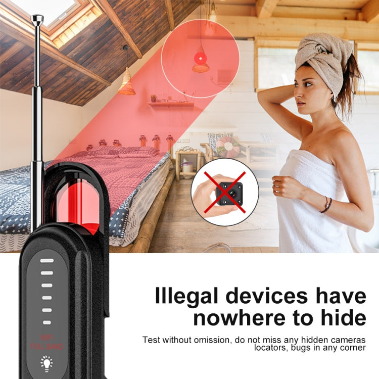 T01 Wireless Detector Camera Anti-eavesdropping Positioning GPS Alarm Reluova