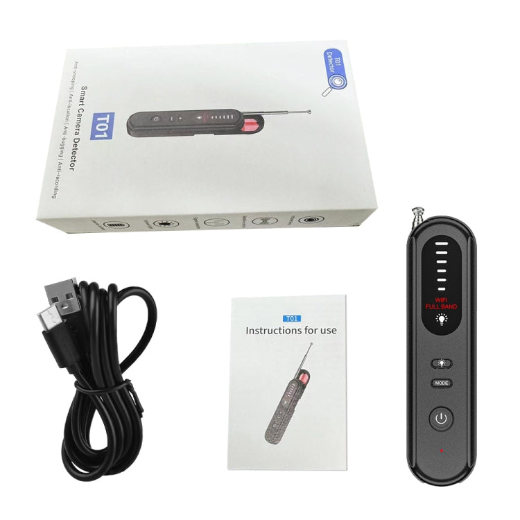 T01 Wireless Detector Camera Anti-eavesdropping Positioning GPS Alarm Reluova