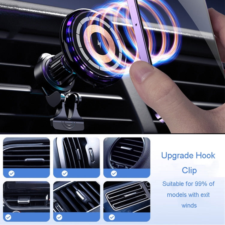 For iPhone Magsafe Magnetic Car Wireless Charger Phone Holder Light Emitting Wireless Charger ÎҵÄÉ̵ê