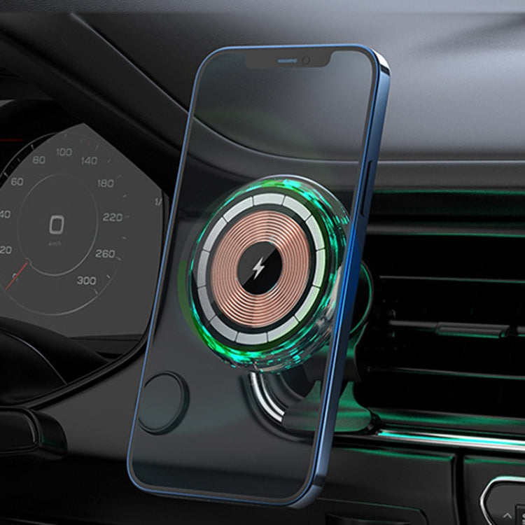 For iPhone Magsafe Magnetic Car Wireless Charger Phone Holder Light Emitting Wireless Charger ÎҵÄÉ̵ê