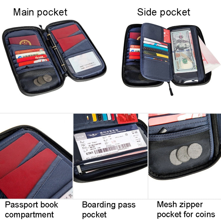 Travel Handheld ID Bag RFID Waterproof Multi-Card Neck Passport Case My Store