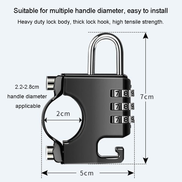 Motorcycle Helmet Anti-Theft Lock Fixed Helmet Combination Padlock ÎҵÄÉ̵ê