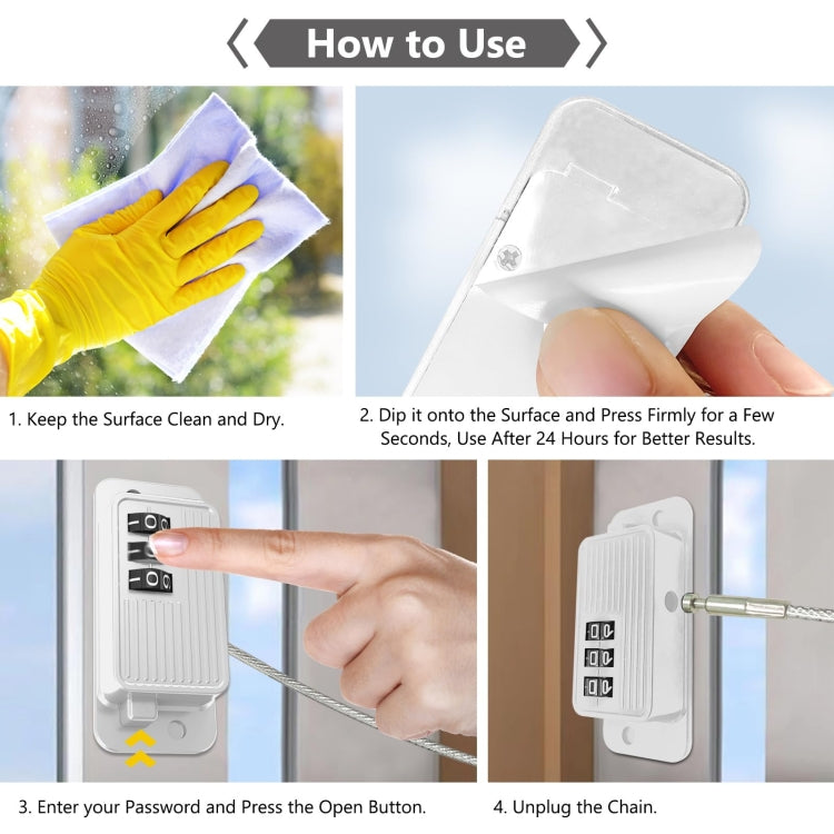 Children Window Safety Lock Limited Positioning Password Refrigerator Lock My Store