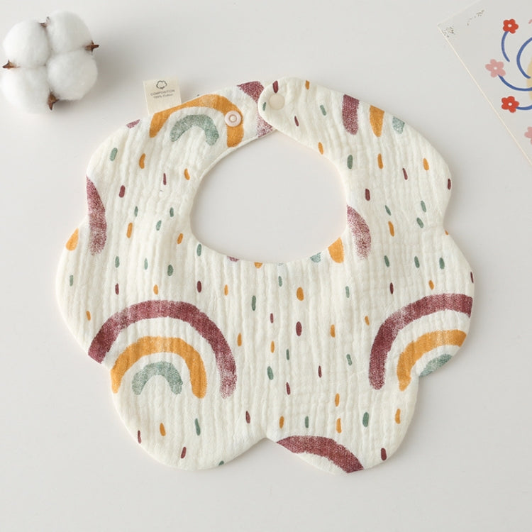 Pure Cotton 6-layer Seersucker Bib Baby Saliva Napkin Newborn Toddler Soft Burp Cloth My Store