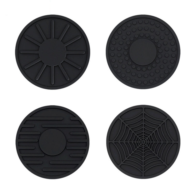 4pcs/set 6.8x0.3cm Car Anti-slip Silicone Water Coaster Storage Interior ÎҵÄÉ̵ê