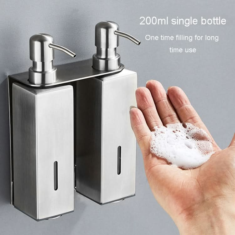 Hotel Stainless Steel Soap Dispenser Home Wall Mounted No Punch Press To Soap Bottle Reluova