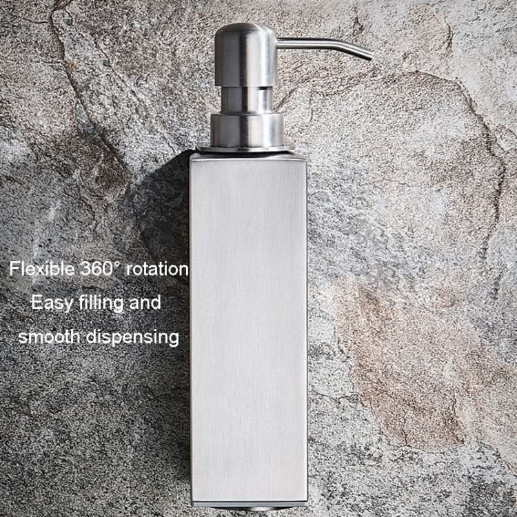 Hotel Stainless Steel Soap Dispenser Home Wall Mounted No Punch Press To Soap Bottle