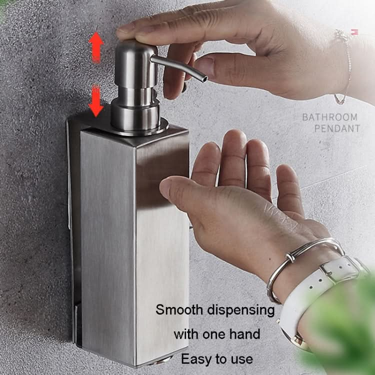 Hotel Stainless Steel Soap Dispenser Home Wall Mounted No Punch Press To Soap Bottle Reluova