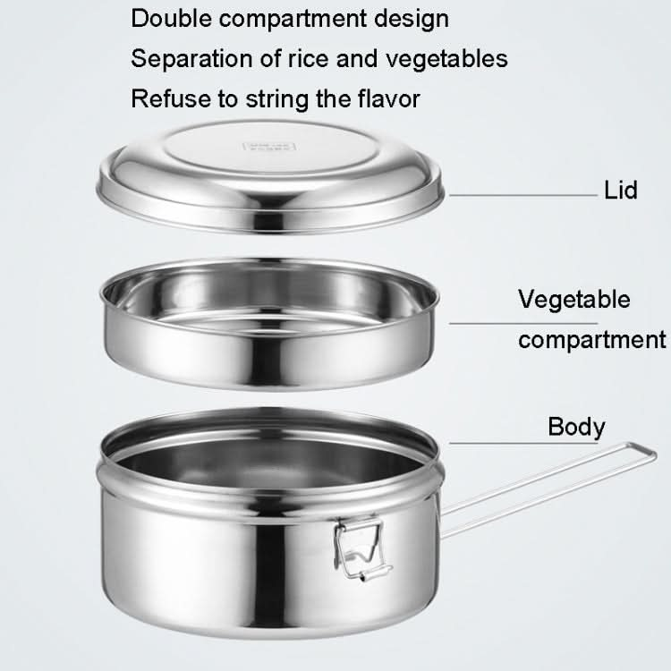 304 Stainless Steel Round Lunch Box-Reluova