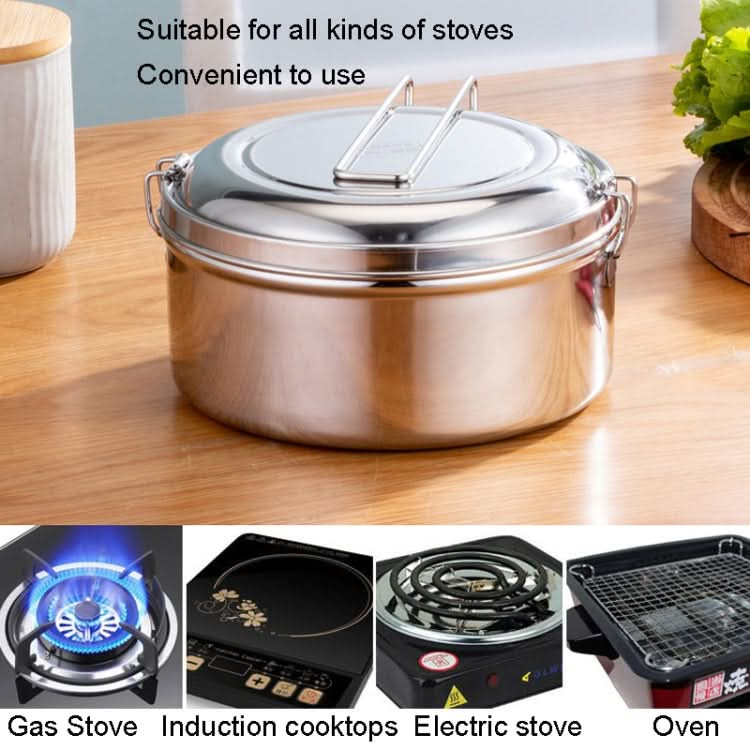 304 Stainless Steel Round Lunch Box-Reluova