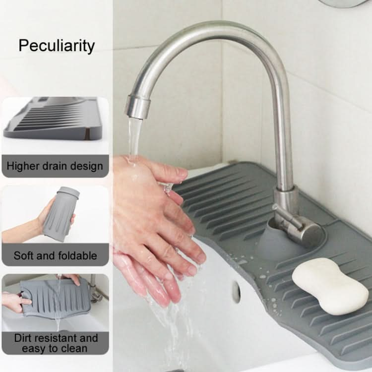 Bathroom Kitchen Silicone Faucet Anti-Splash Drain Mat Reluova