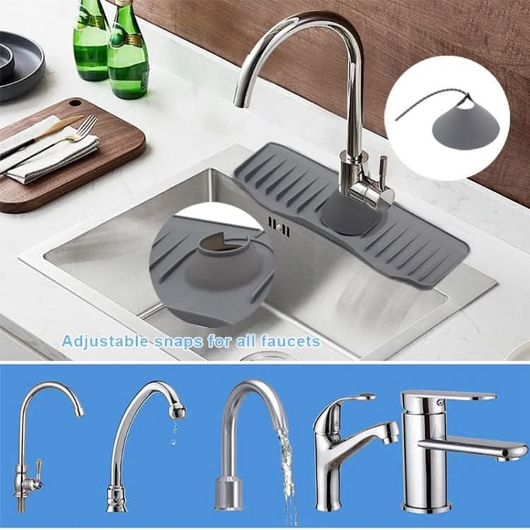 Bathroom Kitchen Silicone Faucet Anti-Splash Drain Mat Reluova