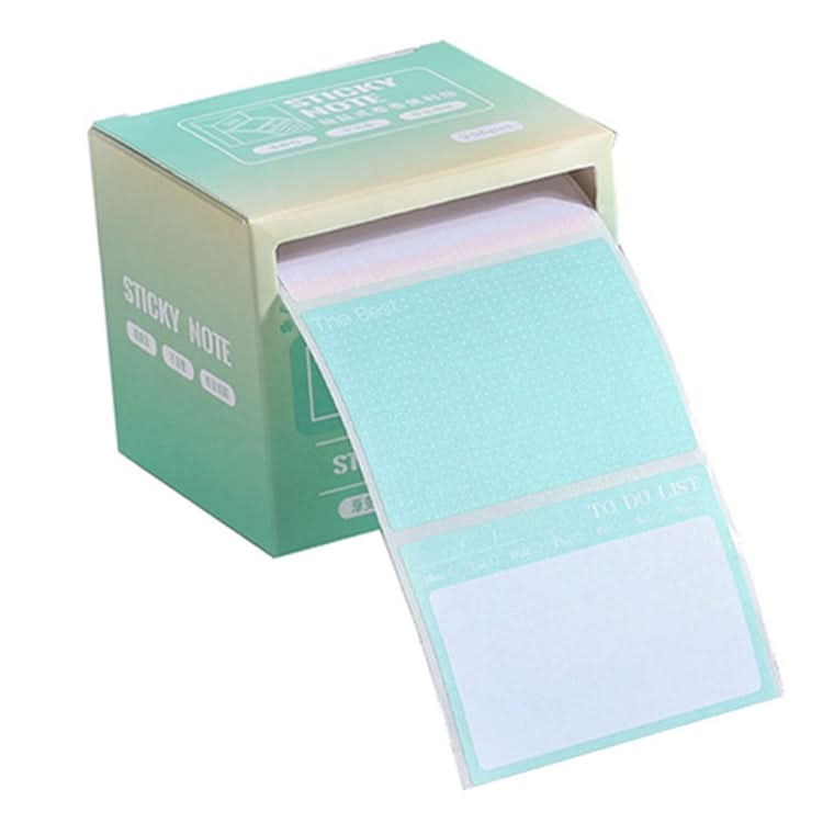 256pcs /Box Pull Out Sticky Notes Office Memo Ticket Paper(Gradient Green)-Reluova