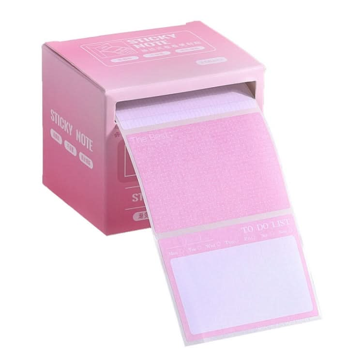 256pcs /Box Pull Out Sticky Notes Office Memo Ticket Paper(Gradient Pink)-Reluova