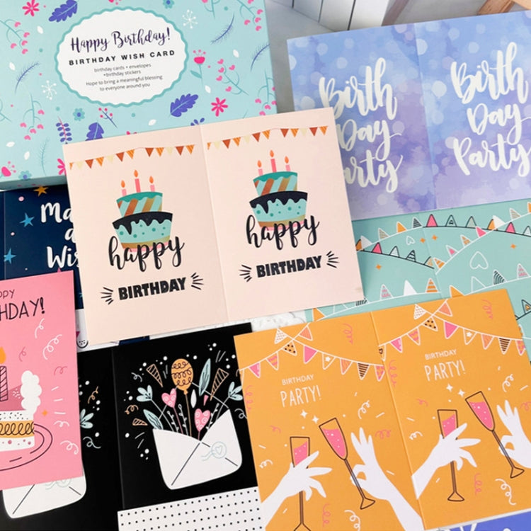 Happy Birthday Greeting Card With Envelopes And Stickers Set My Store