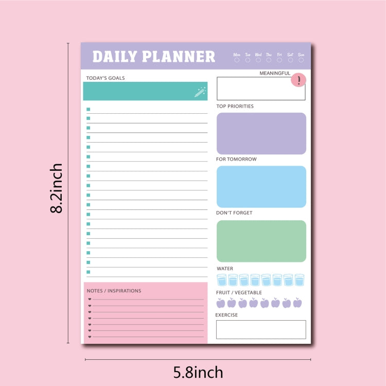 60pages /Book Weekly Planning Note Pad Schedule Time Management Planning Notebook My Store