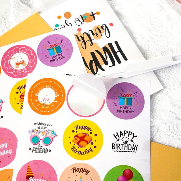 24pcs /Set Happy Birthday Greeting Card With Envelopes And Stickers Set-Reluova