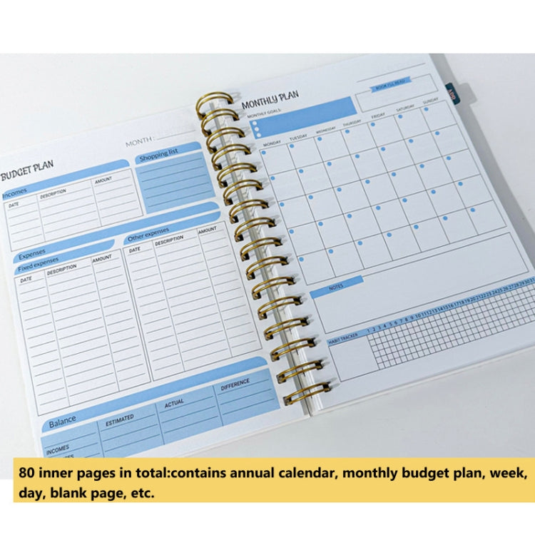 Weekly and Monthly Planner & Sticker Set Schedule Handbook Budget Notebook