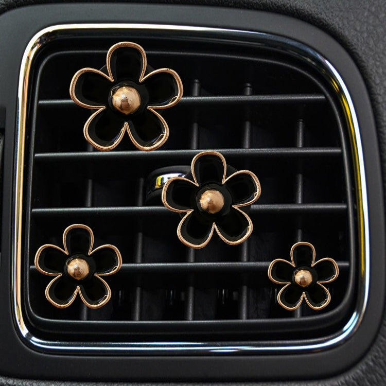 4pcs/set Small Chrysanthemum Perfume Alloy Jewelry Car Air Outlet Decoration Clip-Reluova