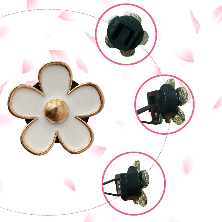 4pcs/set Small Chrysanthemum Perfume Alloy Jewelry Car Air Outlet Decoration Clip-Reluova