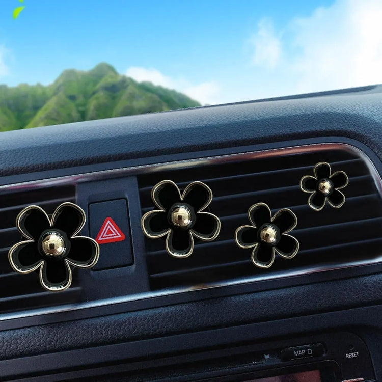 4pcs/set Small Chrysanthemum Perfume Alloy Jewelry Car Air Outlet Decoration Clip-Reluova