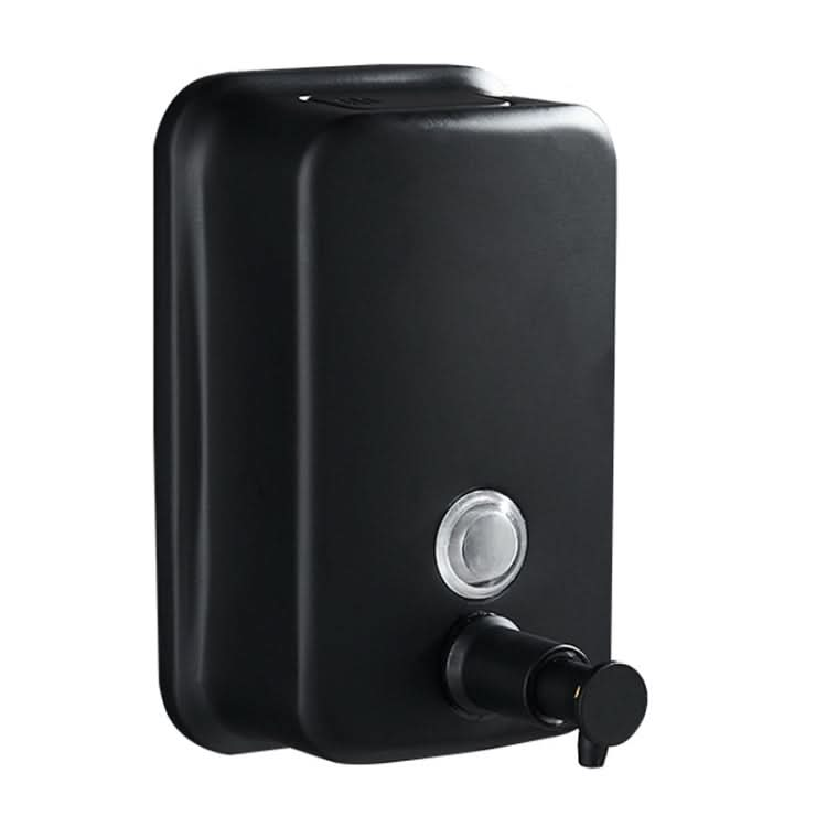 304 Stainless Steel Bathroom Soap Dispenser Simple Hotel Home Wall Mounted Manual Shower Fluid Bottle, Capacity: 500ml Black-Reluova