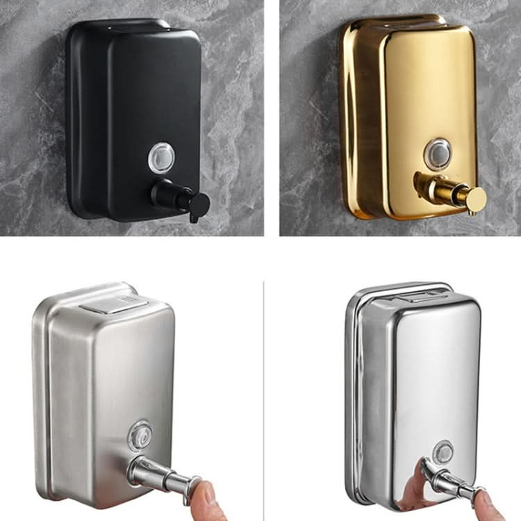 304 Stainless Steel Bathroom Soap Dispenser Simple Hotel Home Wall Mounted Manual Shower Fluid Bottle-Reluova