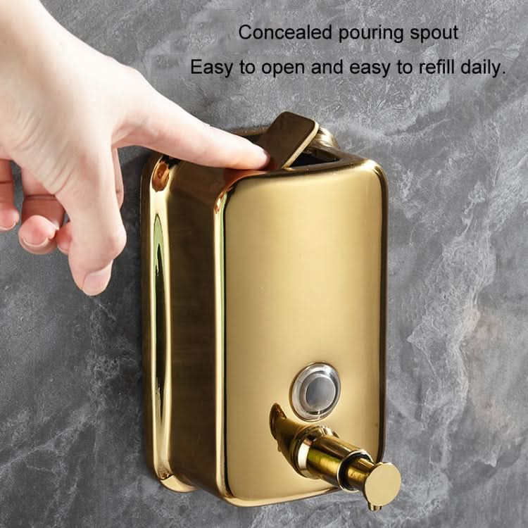 304 Stainless Steel Bathroom Soap Dispenser Simple Hotel Home Wall Mounted Manual Shower Fluid Bottle-Reluova