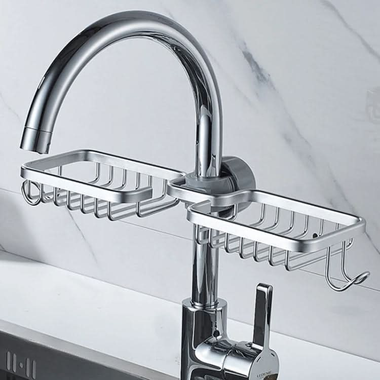 Kitchen Faucet Shelf No-Punch Sink Rag Drainage Basket Sponge Drainage Storage Rack Reluova