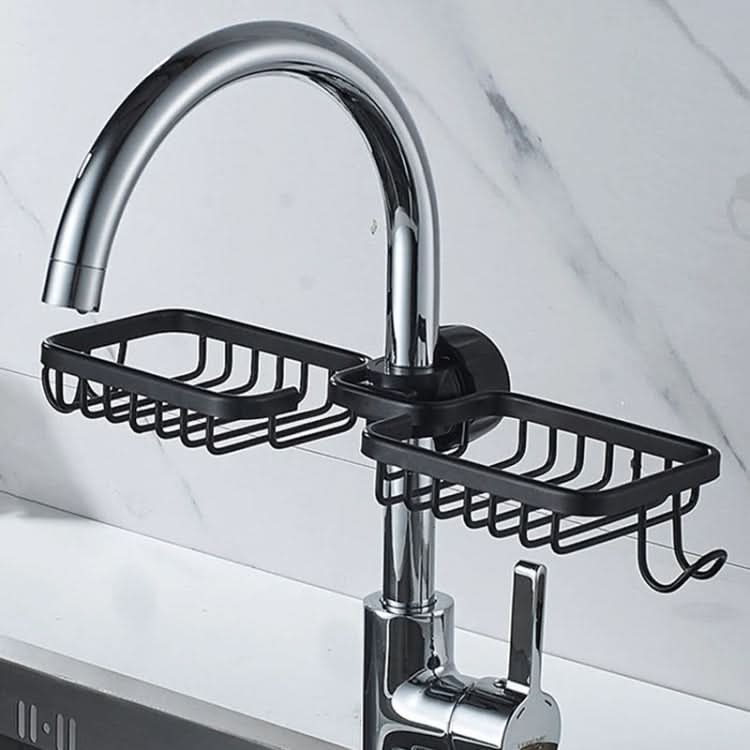 Kitchen Faucet Shelf No-Punch Sink Rag Drainage Basket Sponge Drainage Storage Rack Reluova