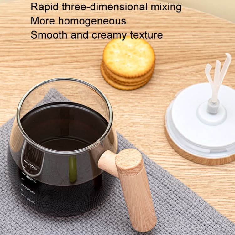 400ml Automatic Stirring Mug Maple Electric Coffee Cup, Style: Battery Colorful Cup+Thermostatic Coaster-Reluova