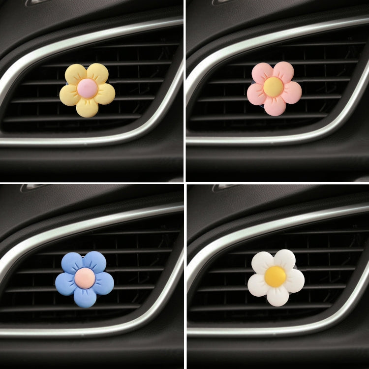 Candy-colored Ffive-petal Flower Car Air Vent Aromatherapy Decorative Clip