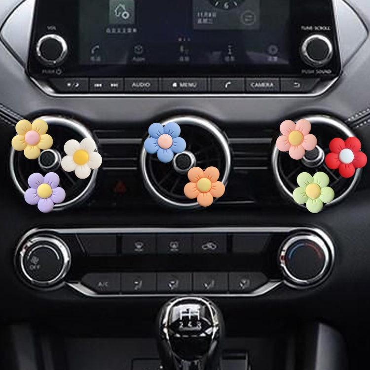 Candy-colored Ffive-petal Flower Car Air Vent Aromatherapy Decorative Clip