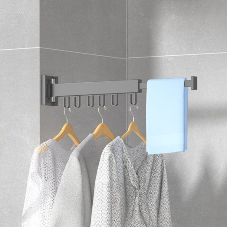 Foldable Invisible Clothes Drying Rack Hole-Free Expandable Corner Metal Convenient Drying Rod For Balcony