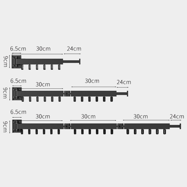 Foldable Invisible Clothes Drying Rack Hole-Free Expandable Corner Metal Convenient Drying Rod For Balcony My Store