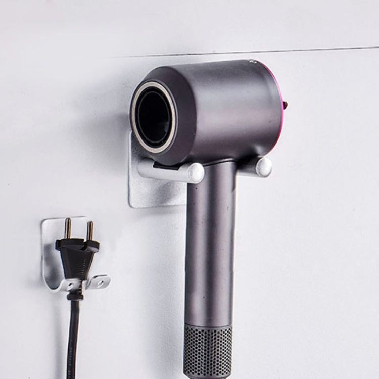 Wall Mounted Hair Dryer Holder Hole-Free Bathroom Space Aluminum Multifunctional Shelf Reluova