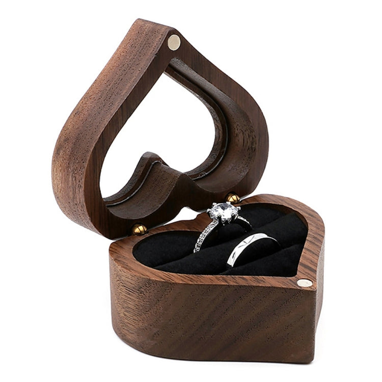 Wooden Heart Shape Ring Box Jewelry Storage Box Wedding Valentine Gift Box My Store